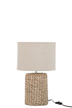 J-Line lamp Dik Vlecht - beton/katoen - naturel - small