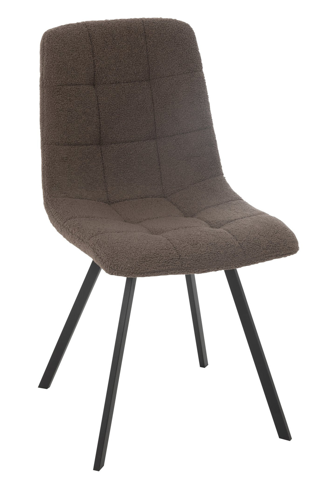 J-Line Eetstoel Clark Metaal/Polyester Bruin