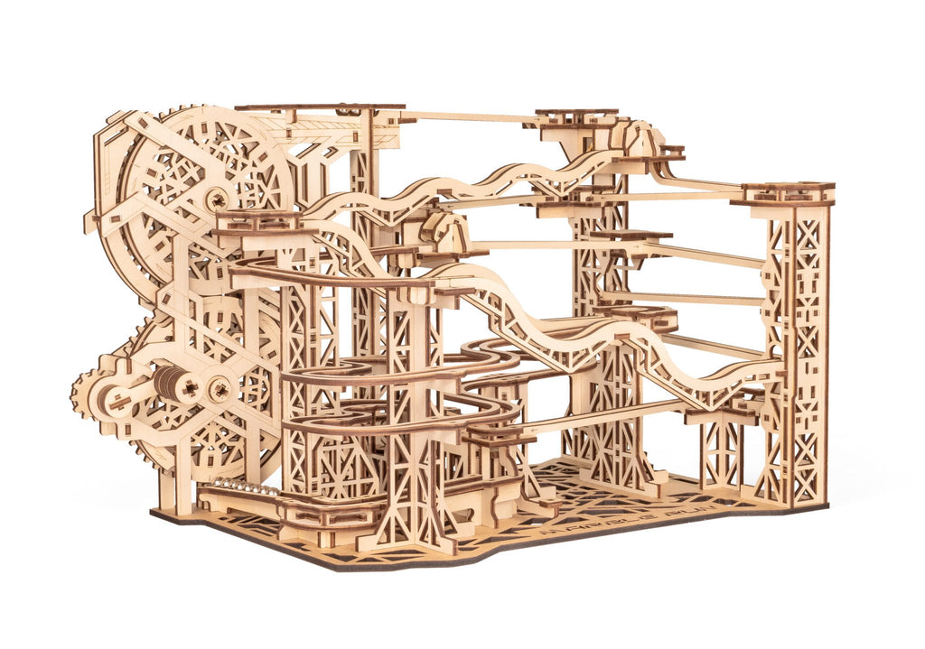 Eco Wood Art (EWA) DIY 3D Mechanische Houten Puzzel, Marble Run, 4592, 43,6x26,4x24,7 cm
