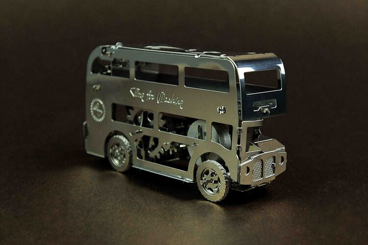 Bouwpakket Cute Double Decker van metaal- Mechanisch