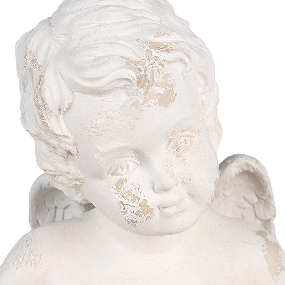 Decoratie Beeld Engel 43x43x75 cm Wit Magnesium (MGO)