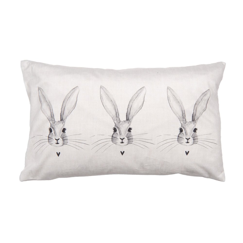 Kussenhoes 30x50 cm Beige Polyester Konijn