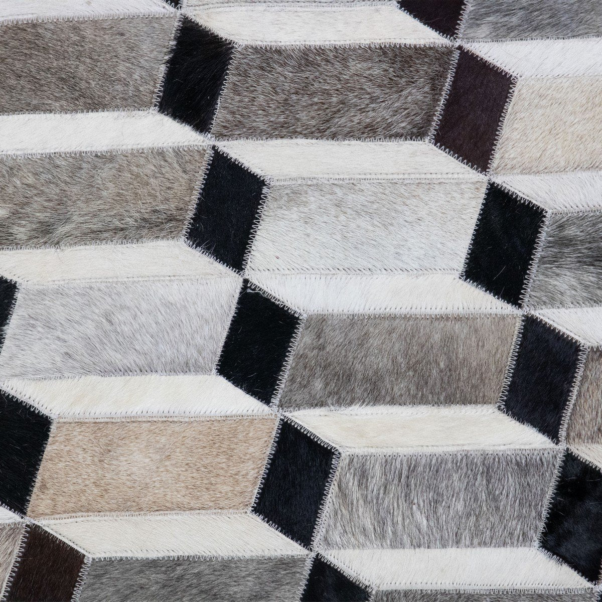 Vloerkleed Koe rond illusion multicolor 150cm (bos taurus taurus)