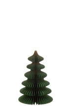J-Line Kerstboom Waves Papier Donkergroen/Koper Klein