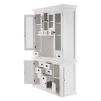 Vitrinekast - 145bx50dx220h - diverse glasdeurtjes en lades