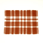 Rust Checker Stripe Placemat – Duurzame polyester tafelmat voor eetkamer en keuken