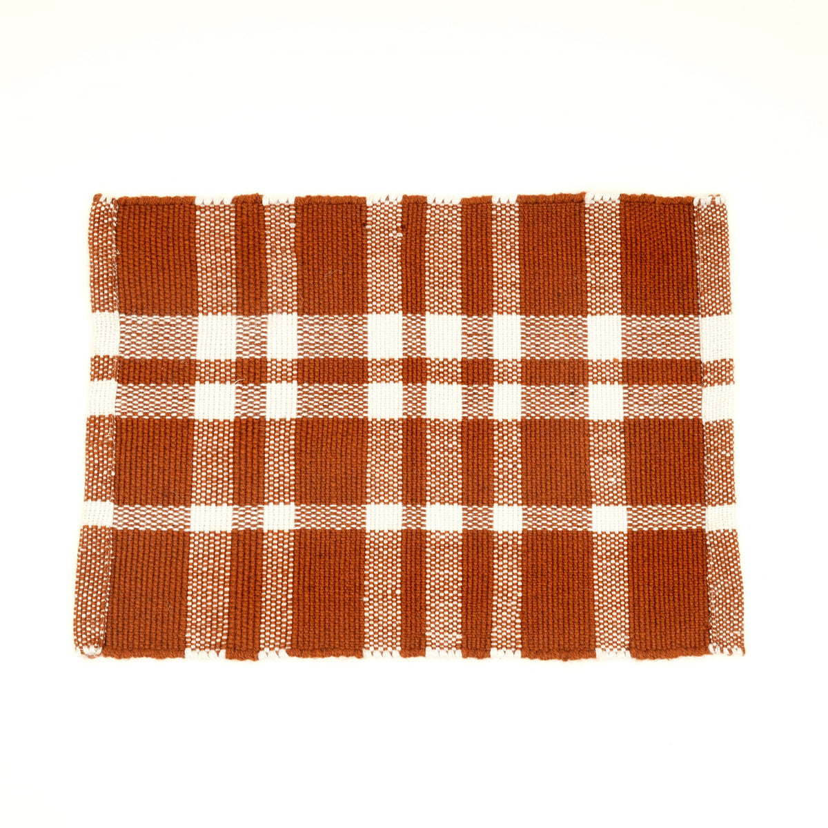 Rust Checker Stripe Placemat – Duurzame polyester tafelmat voor eetkamer en keuken
