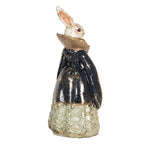 Beeld Konijn 5x4x11 cm Beige Blauw Polyresin
