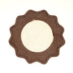 Bruin polyester gevlochten placemat – elegante eetmat