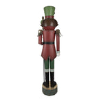 Beeld Notenkraker 202 cm Rood Metaal Kerstdecoratie