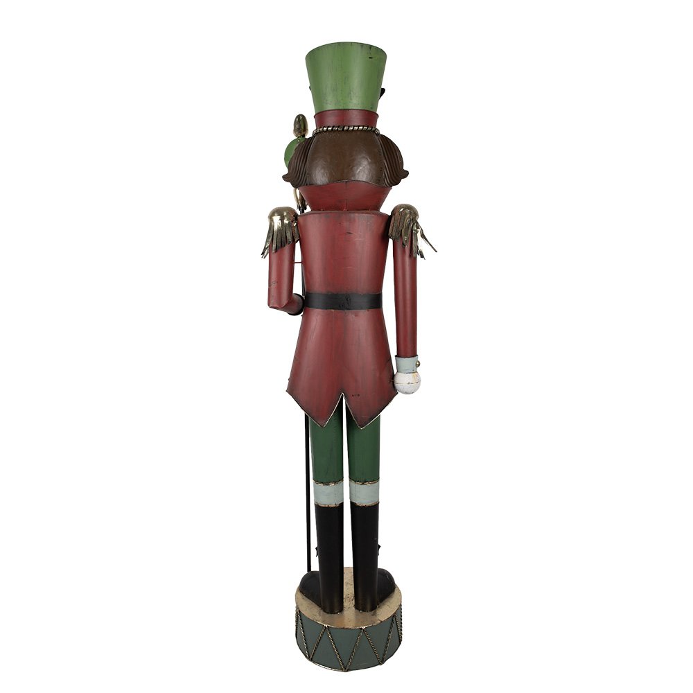 Beeld Notenkraker 202 cm Rood Metaal Kerstdecoratie