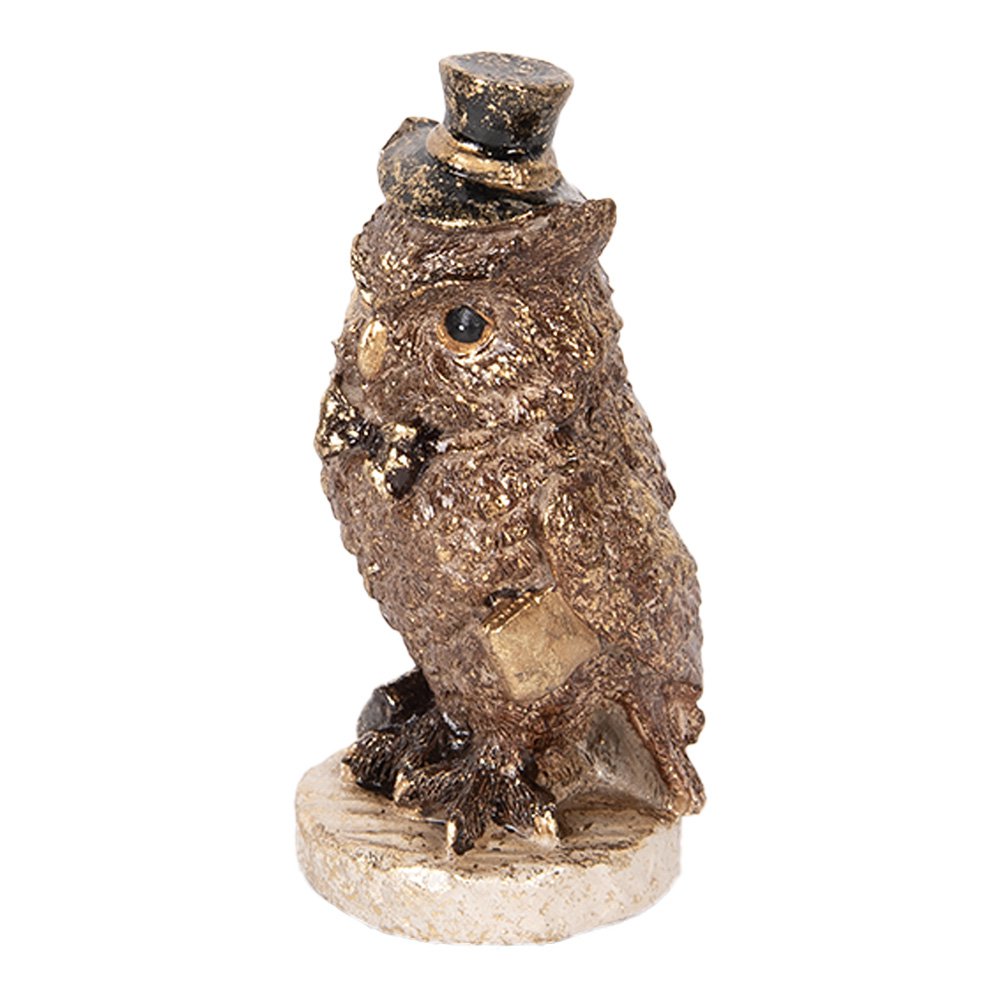 Decoratie Beeld Uil 14 cm Bruin Kunststof