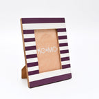 Paars gestreept hars fotolijst 4 x 6 inch modern tafelblad