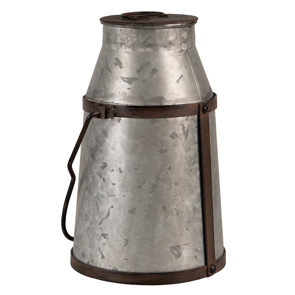 Decoratie Melkbus 26 cm Grijs Bruin Metaal Melkkan