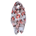 Sjaal Dames Print 90x180 cm Roze Grijs Synthetisch Shawl Dames