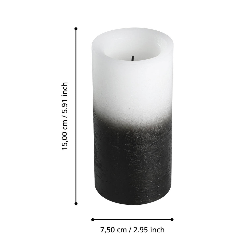 LED Kaars Amboriala Zwart 8x15 cm