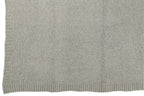 J-Line deken Chenille - polyester - grijs