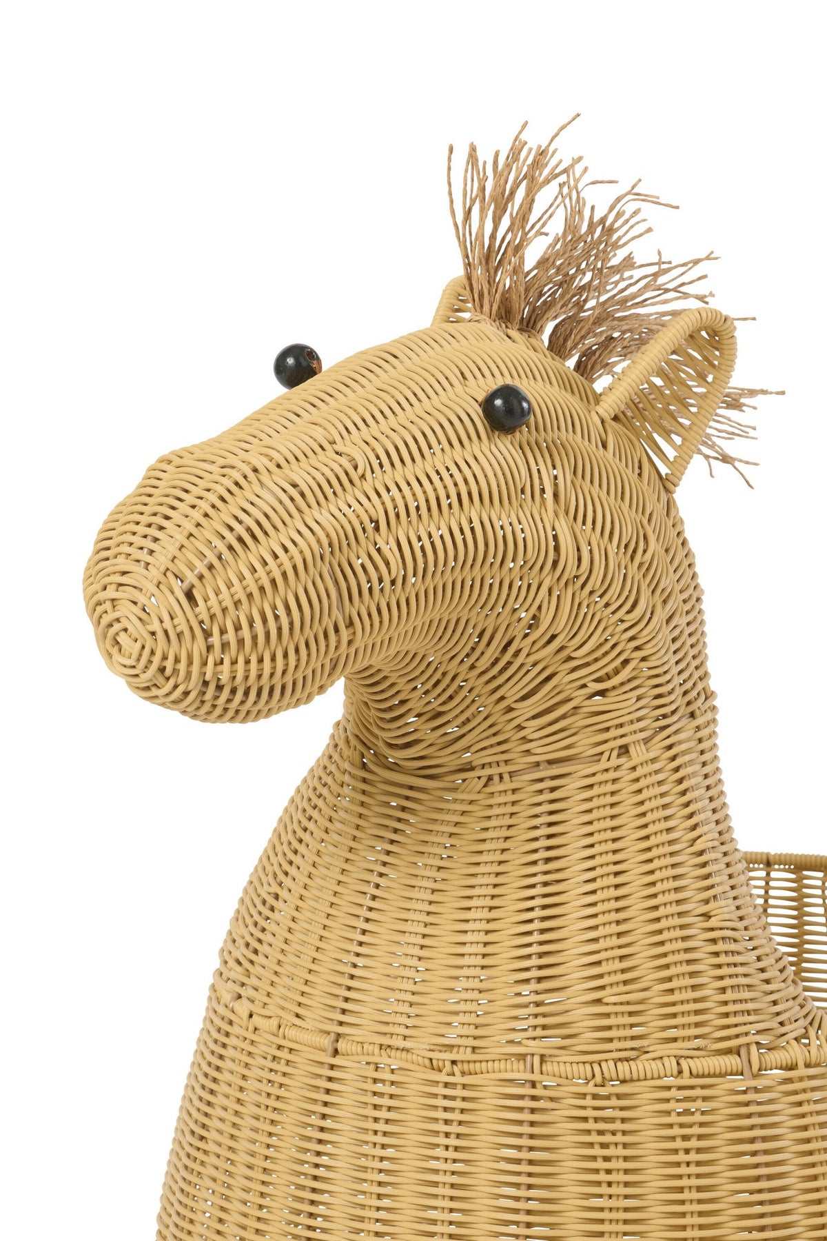 J-Line mand Paard - kunststof - naturel
