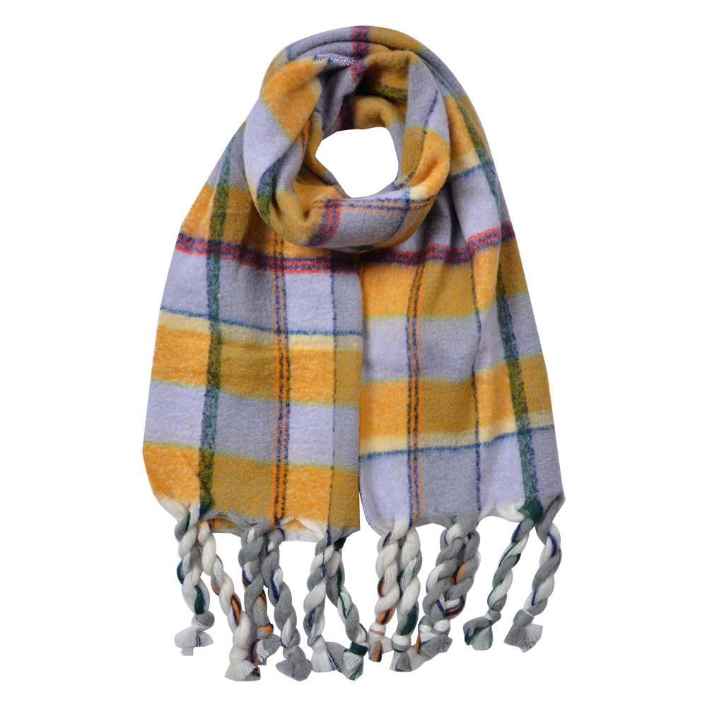 Wintersjaal Dames 50x200 cm Geel Synthetisch