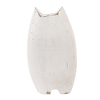 Decoratie beeld Kat 8x6x14 cm Wit Bruin Hout
