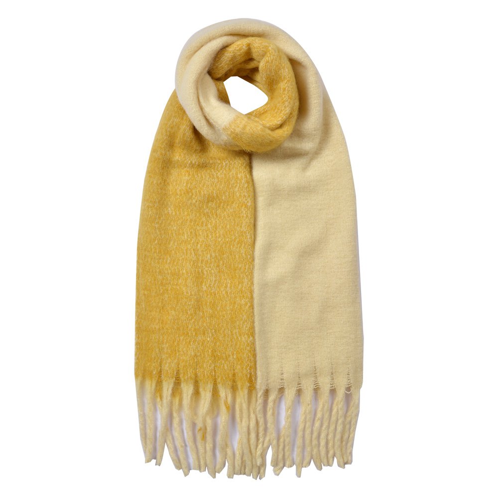 Wintersjaal Dames 40x240 cm Geel Synthetisch