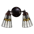 Wandlamp Tiffany 30x23x23 cm transparant Glas Muurlamp