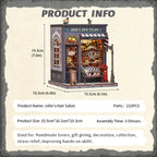 Cutebee, 3D DIY huisje, John's Hair Salon, CWGC215, 15,5x16x19cm