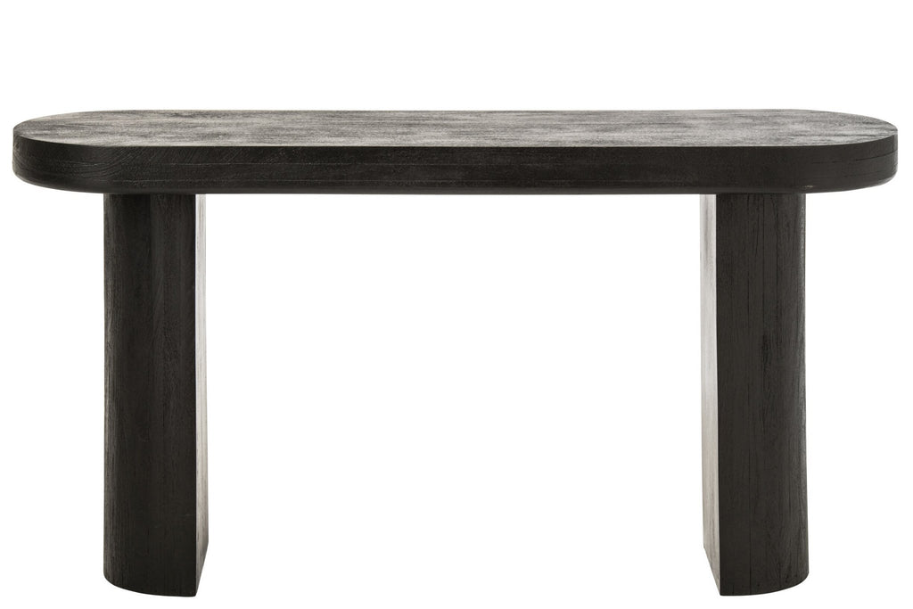 J-Line Consoletafel - mangohout - zwart/naturel