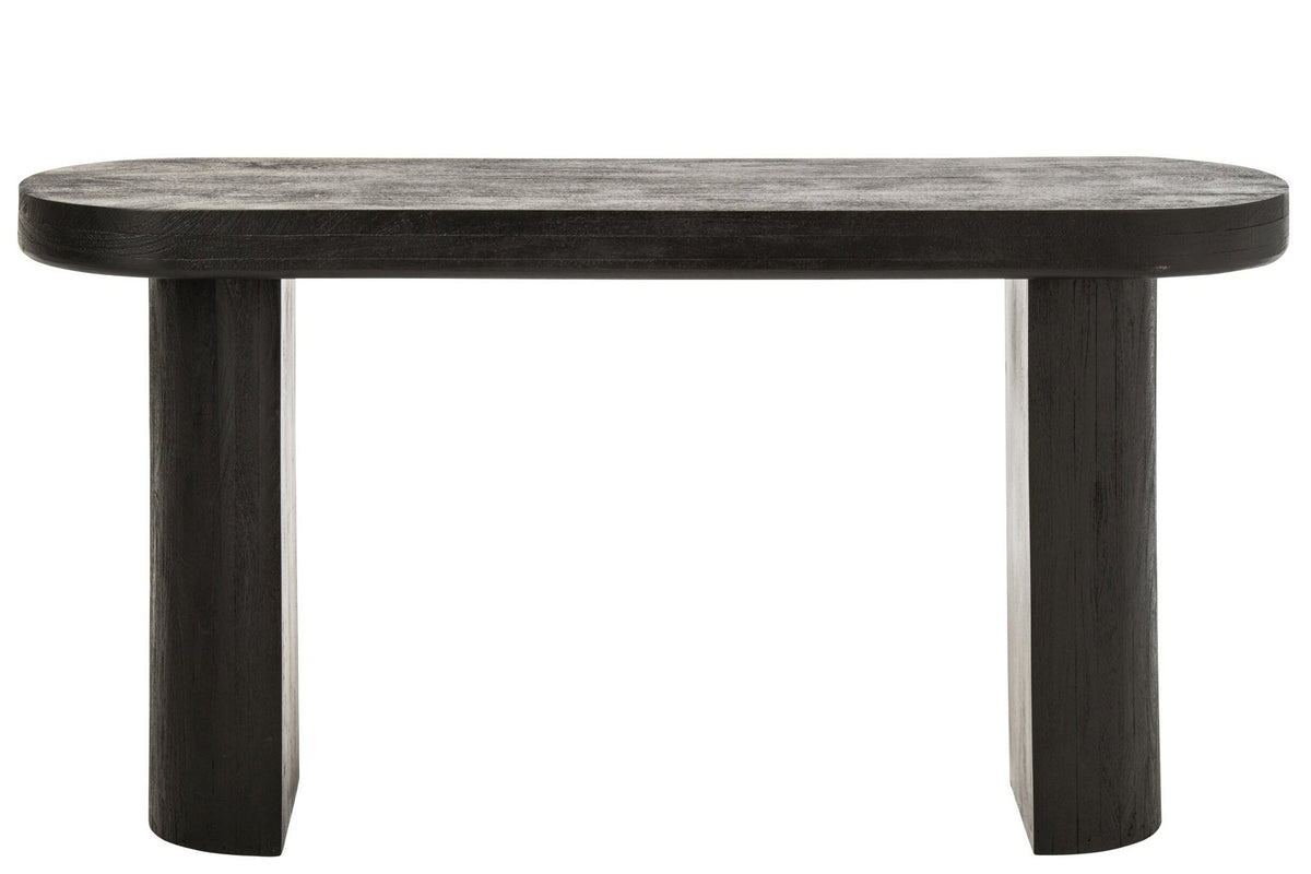 J-Line Consoletafel - mangohout - zwart/naturel