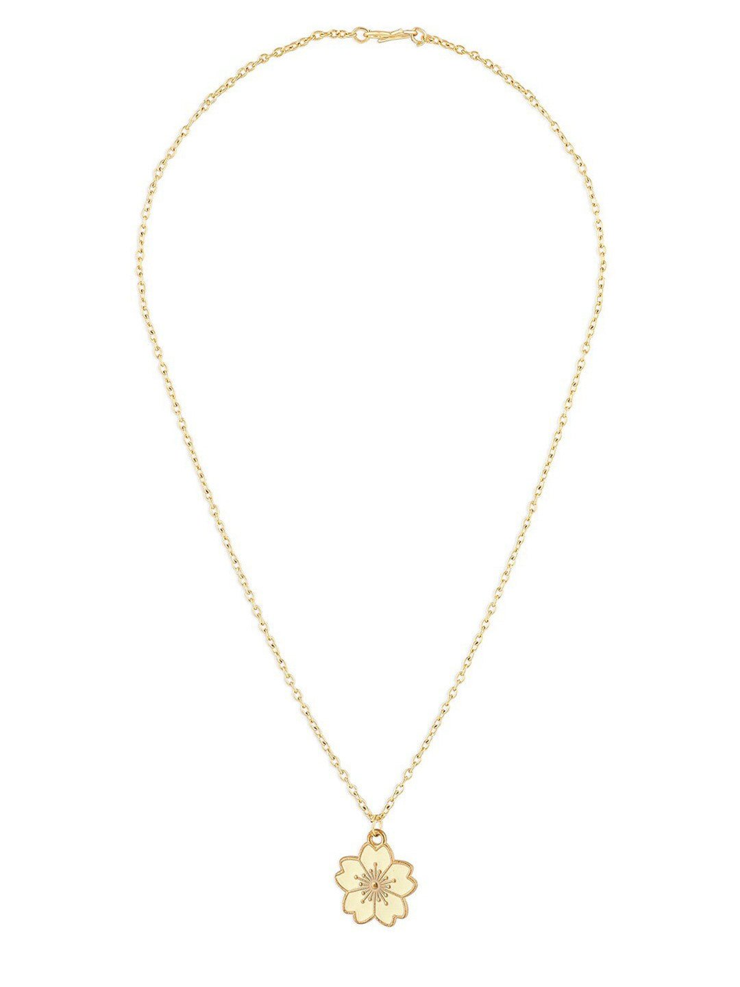 Vergulde geëmailleerde ketting – Modieuze ketting – Geëmailleerde legering – 23 cm lengte