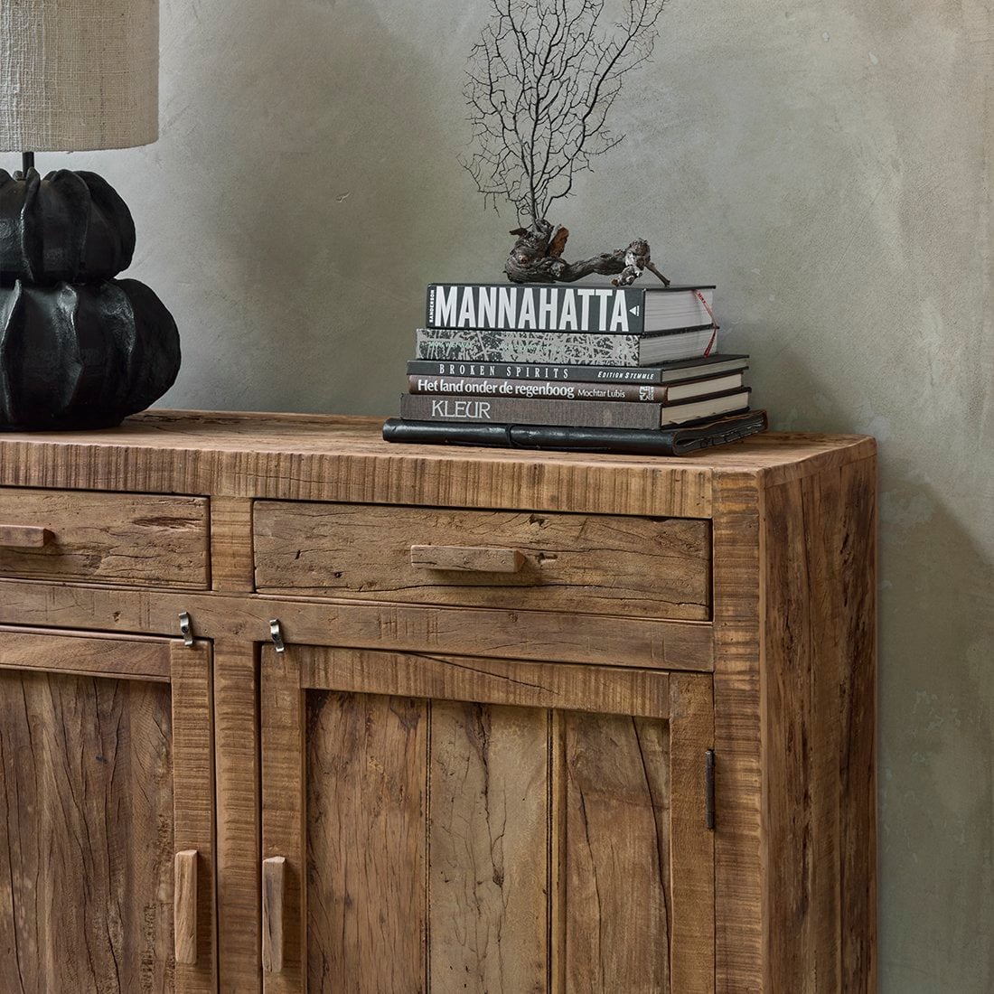 Boerenhouten dressoir - 120x38x90 cm