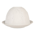 Waxinelichthouder Ø 12x8 cm Wit Porselein