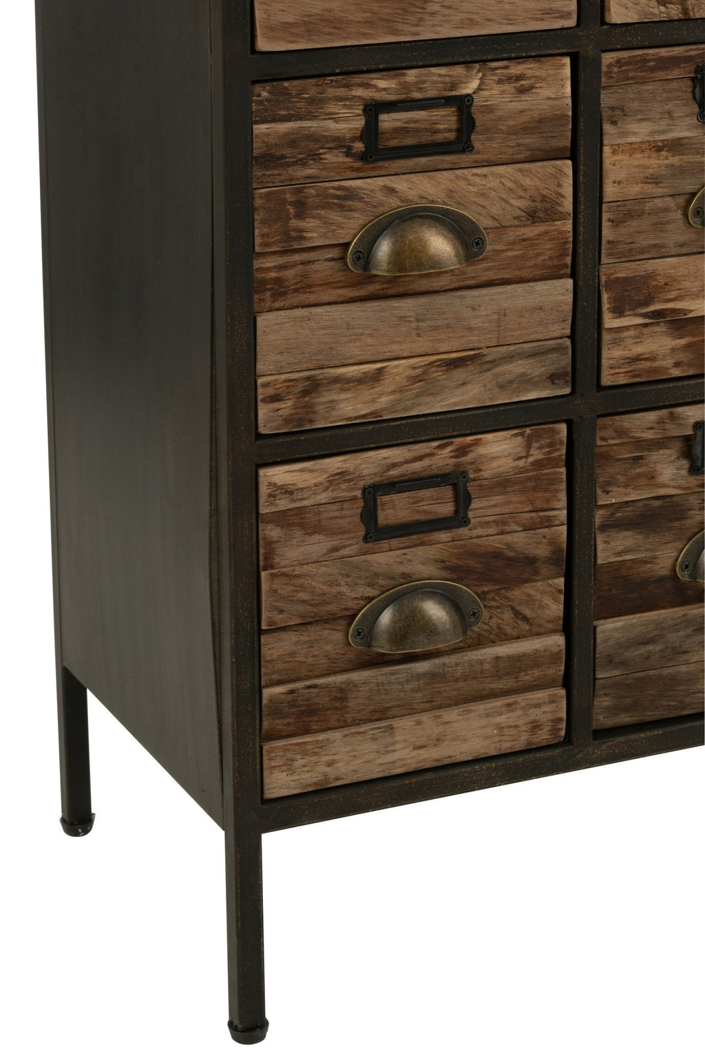 J-Line Kast 16 Schuiven Hout/Metaal Bruin