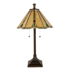 Tiffany Tafellamp Ø 40x67 cm Beige Glas