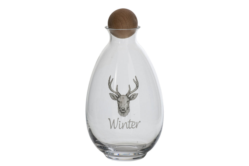 J-Line kan hert - glas - wit/naturel