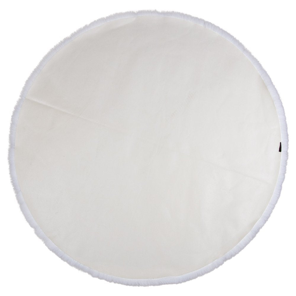 Vloerkleed teddy glad gebroken wit dia 120cm