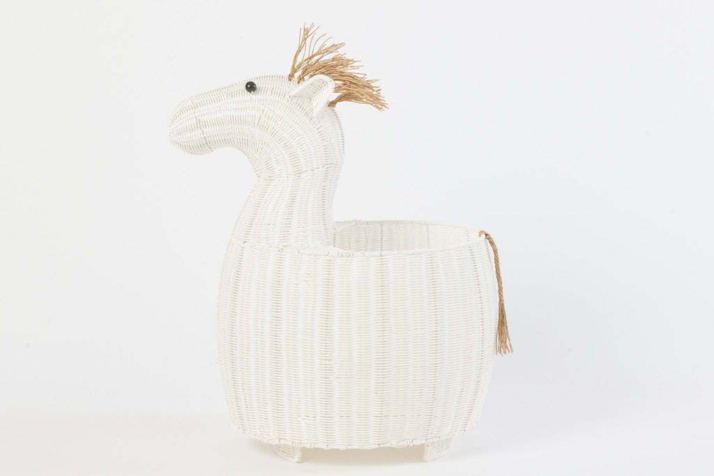 J-Line mand Paard - kunststof - wit
