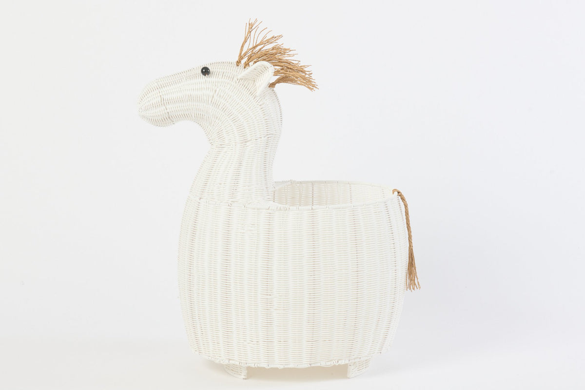 J-Line mand Paard - kunststof - wit