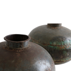 Metalen pot rond