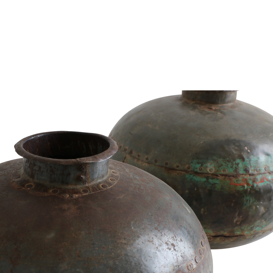 Metalen pot rond