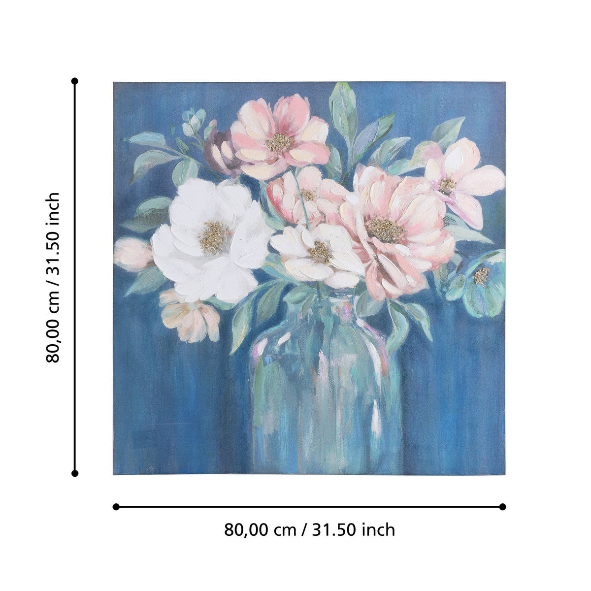 Schilderij Alaminos Roze 80x80 cm