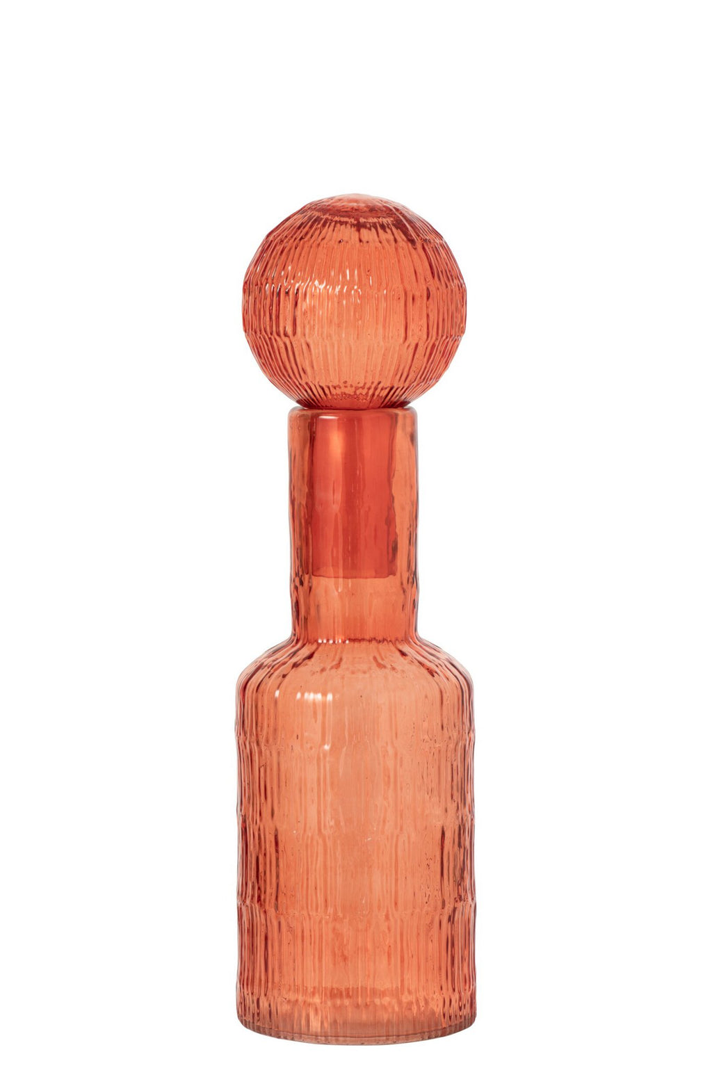 J-Line decoratie Fles - glas - oranje - small