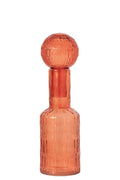 J-Line decoratie Fles - glas - oranje - small