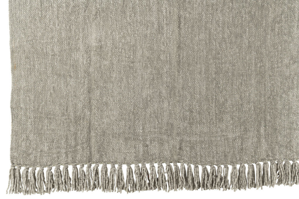 J-Line deken Chenille - polyester - groen