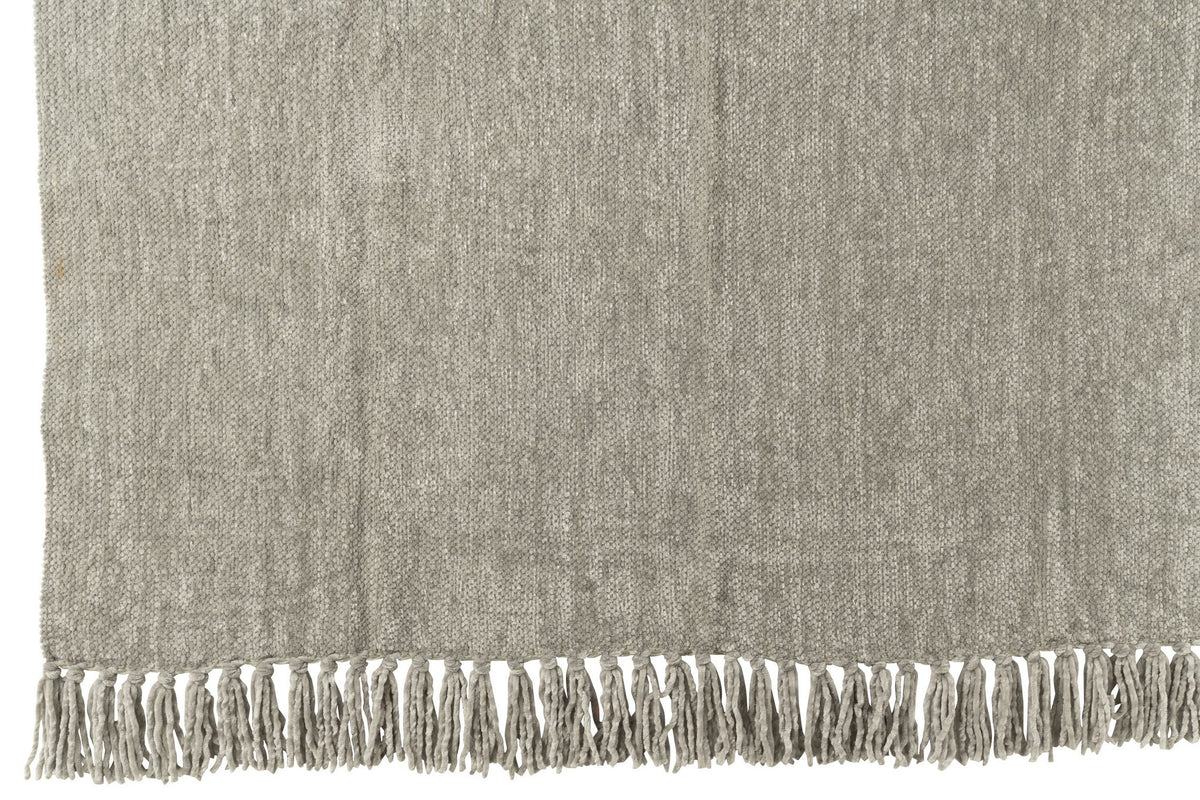 J-Line deken Chenille - polyester - groen