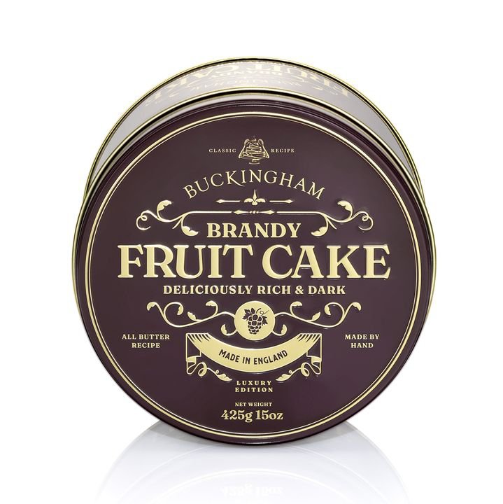Buckingham Cakes - Brandy Fruit Cake with Cognac - vintage blik