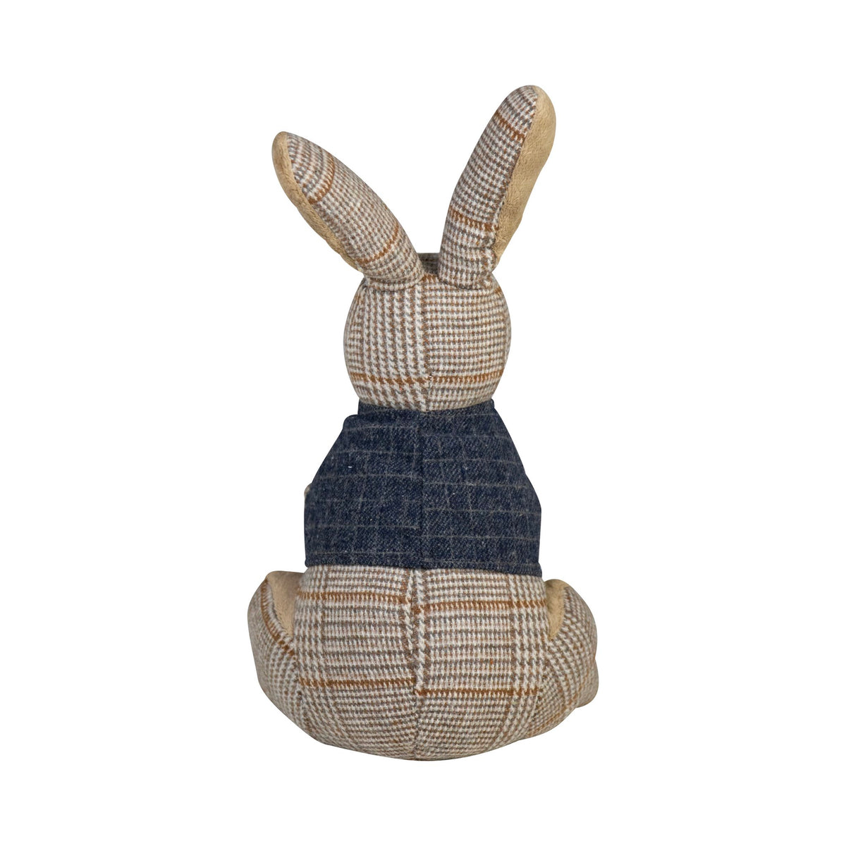 Deurstopper konijn ruit 31x15x23cm