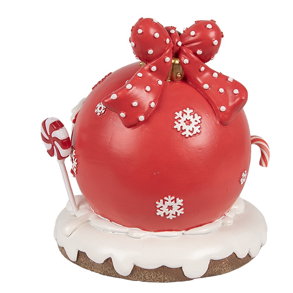 Decoratie Huis met LED Gingerbread house 14 cm Rood Kunststof Peperkoekhuisje