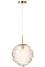 J-Line hanglamp Bijenkorf - glas - licht cognac