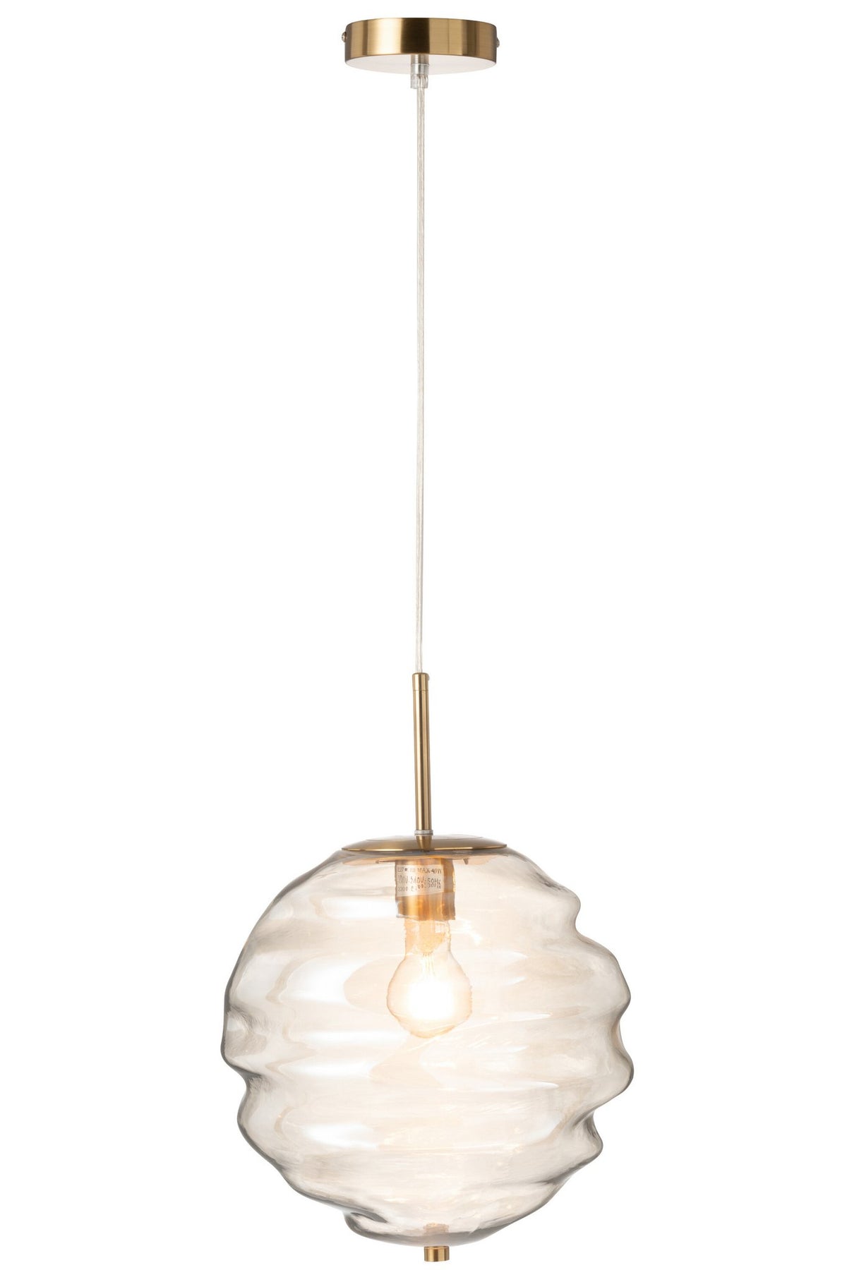 J-Line hanglamp Bijenkorf - glas - licht cognac